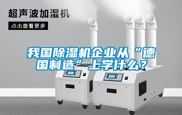 我國除濕機企業(yè)從“德國制造”上學什么？