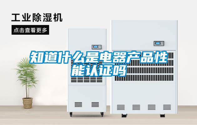 知道什么是電器產品性能認證嗎