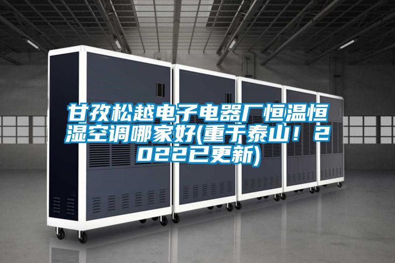 甘孜松越電子電器廠(chǎng)恒溫恒濕空調(diào)哪家好(重于泰山！2022已更新)