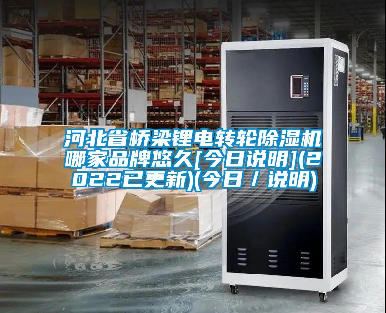 河北省橋梁鋰電轉(zhuǎn)輪除濕機(jī)哪家品牌悠久[今日說明](2022已更新)(今日／說明)